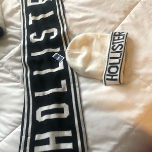 Matching wool Hollister scarf and hat set.